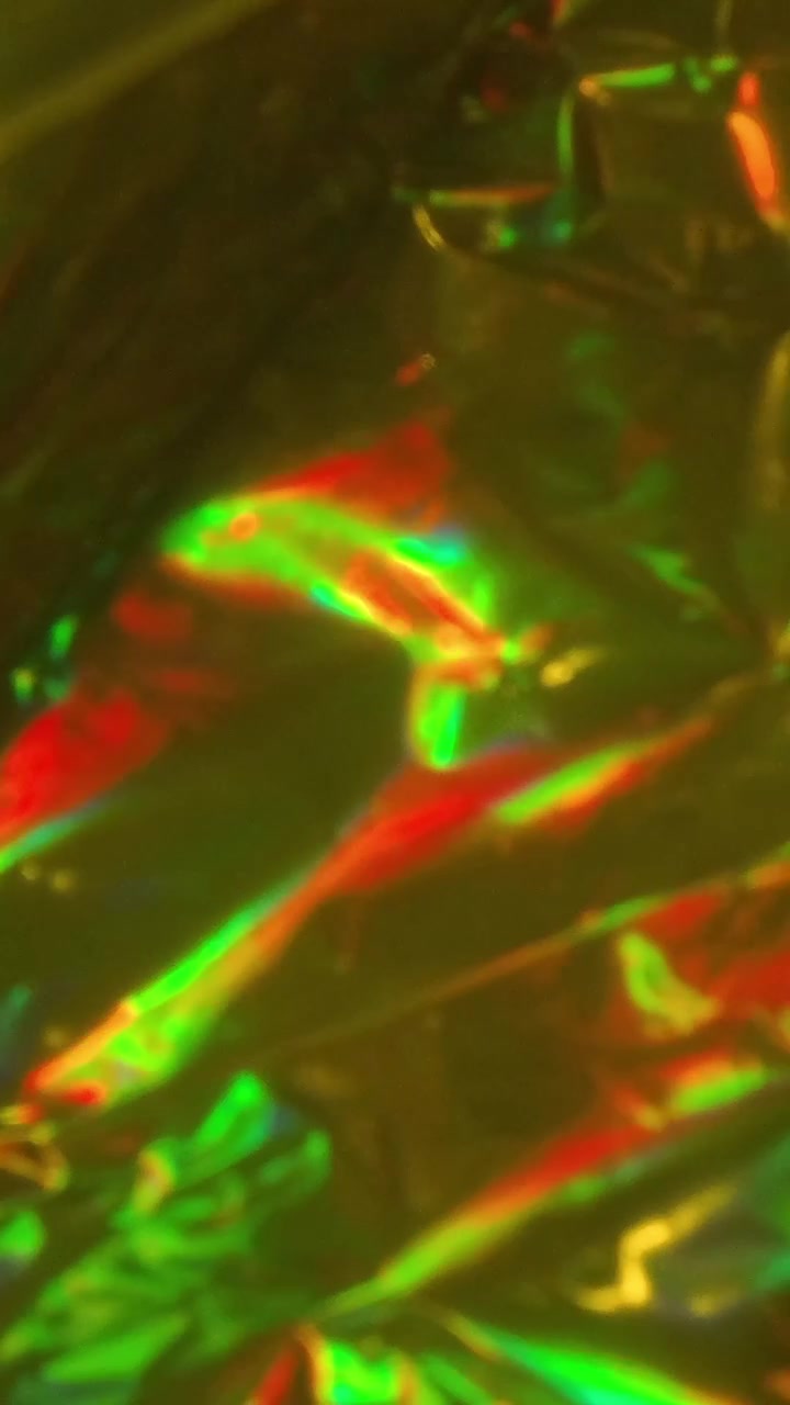 Sfondo Astratto di Lamina Iridiscente Scintillante Oro e Verde