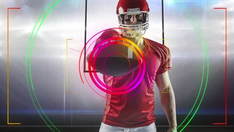 Animation-of-cubes-and-circles-over-american-football-player