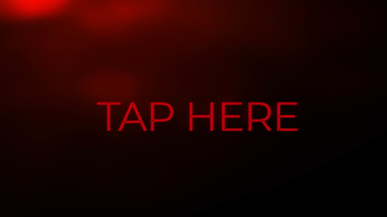 빨간색 단어의 애니메이션 여기  ⁇ 러, 어두운 빨간색 배경에  ⁇ 박이는