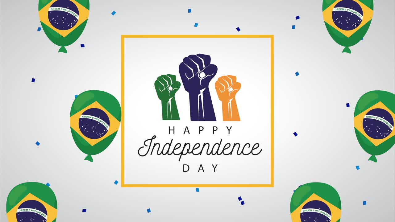 브라질의 독립기념일 축제는 강한 손과 헬 풍선으로