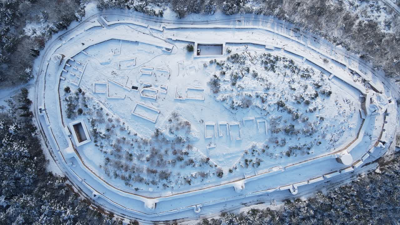 공중 드론 역사적인 도시 성