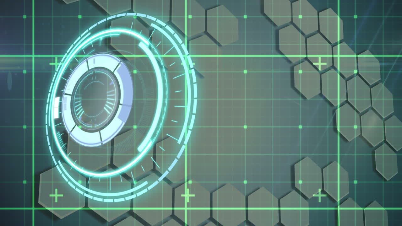 Animation of scan scope over green grid