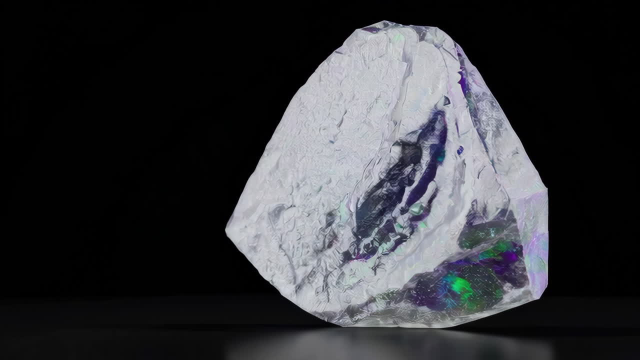 Intricate Iridescent Crystal Specimen