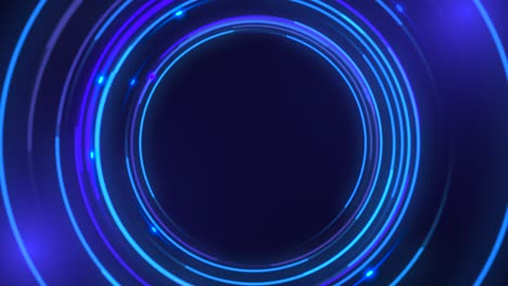 círculos azules y púrpuras de neón