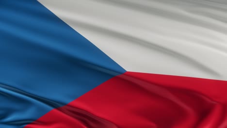 czech flag waving on wind seamles loop 3d animation. 4k resolution