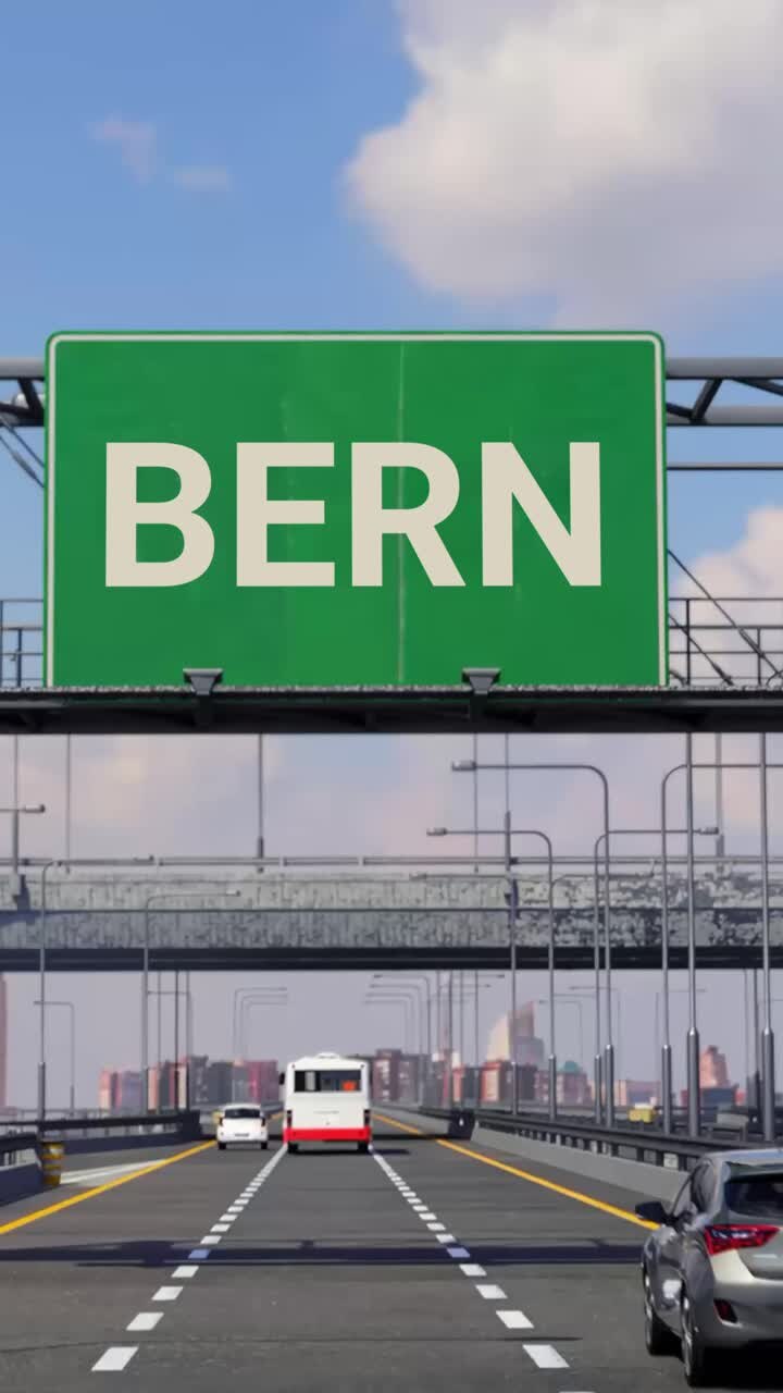 avión volando sobre la autopista en berna, suiza