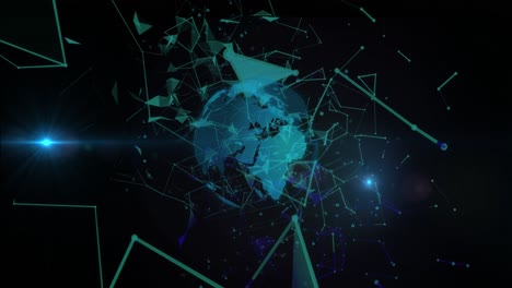 animación de la red de conexiones en todo el mundo