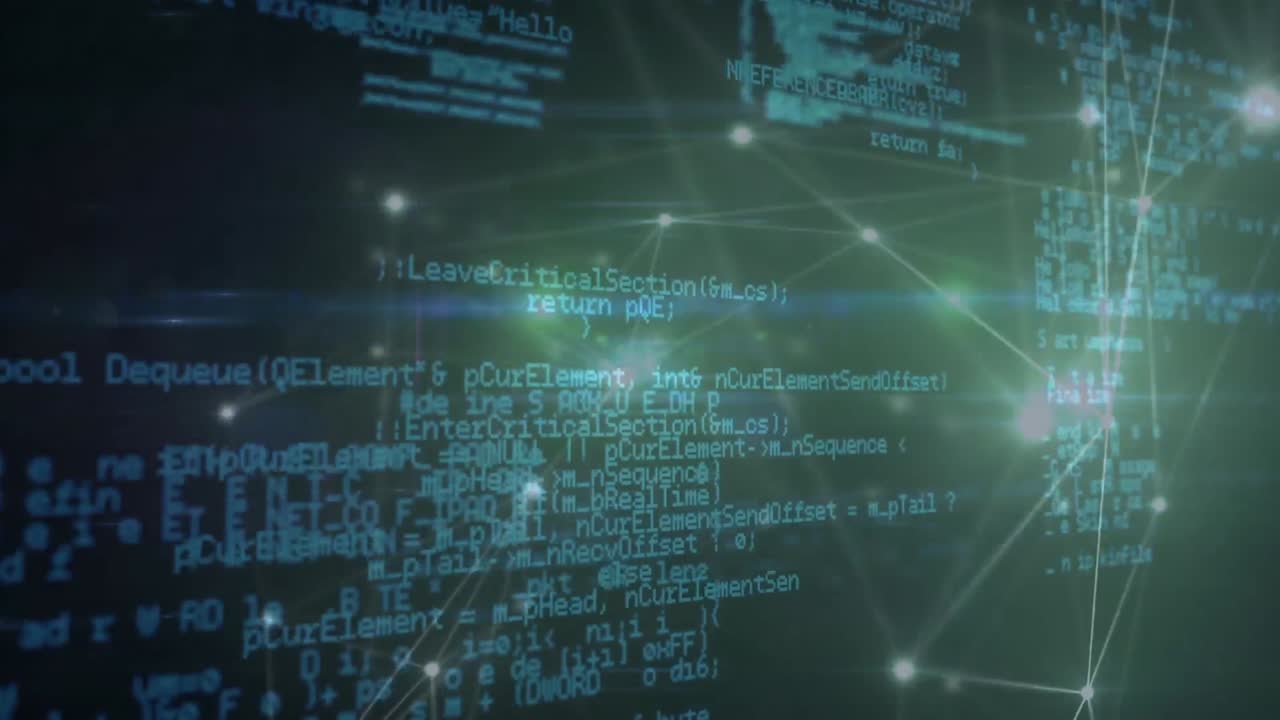 Animation of network of connections in digital space