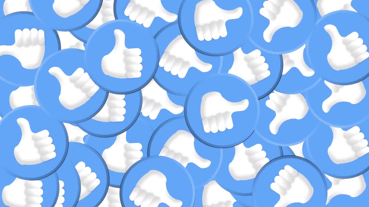 Animation of multiple falling emojis on white background