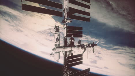 international space station orbiting earth while offering breathtaking views