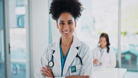 portrait of a smiling doctor in a clinic