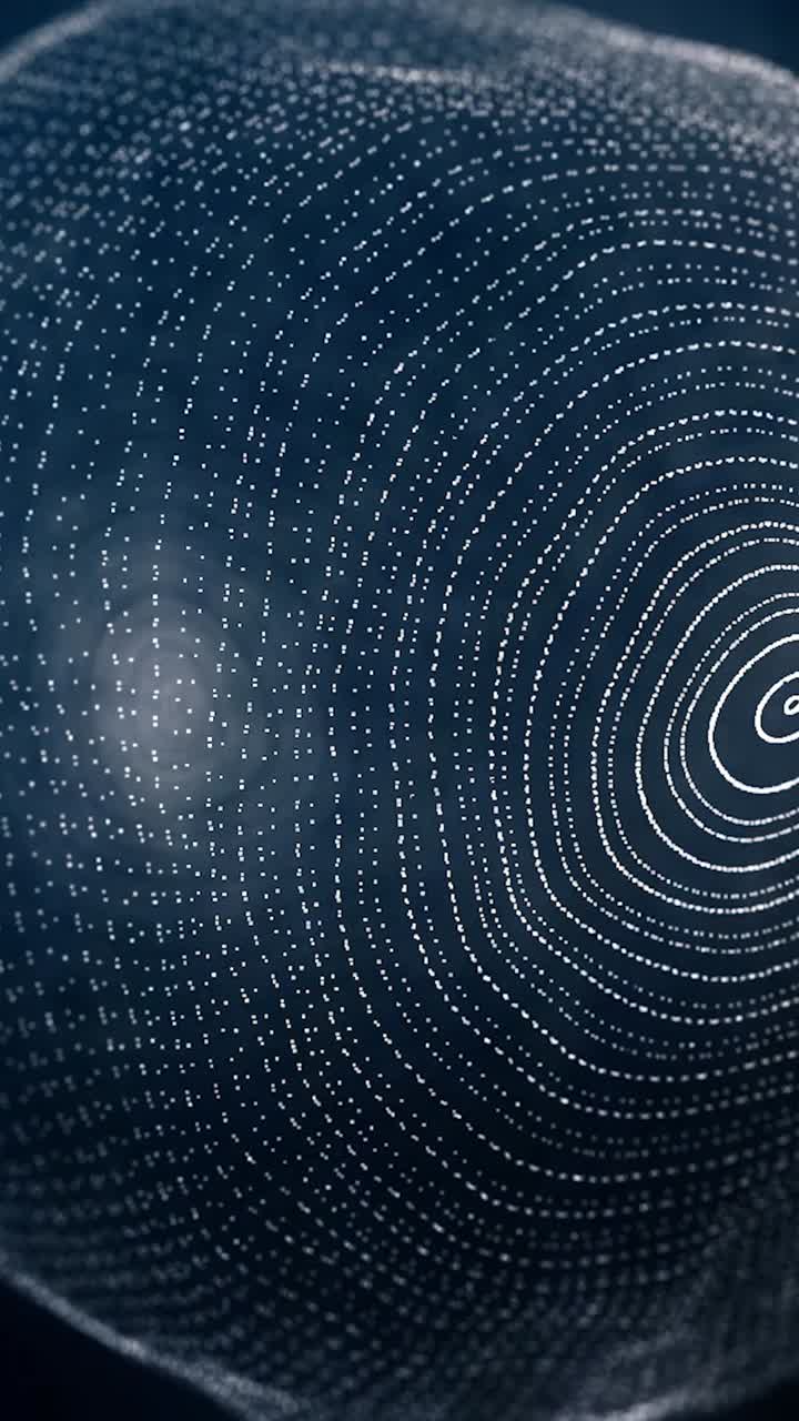 esfera 3d abstracta con círculos y puntos