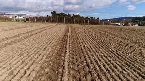 prise aérienne d'un champ agricole