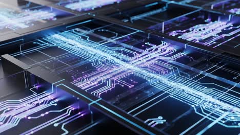 a futuristic glimpse into circuitry: electrifying patterns and neon designs showcasing the beauty of advanced technology and digital connections in modern electronics