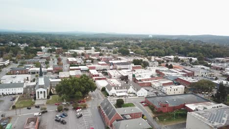 Morganton-NC,-Morganton-North-Carolina-Skyline-Aerial,-Hometown-USA-in-4k