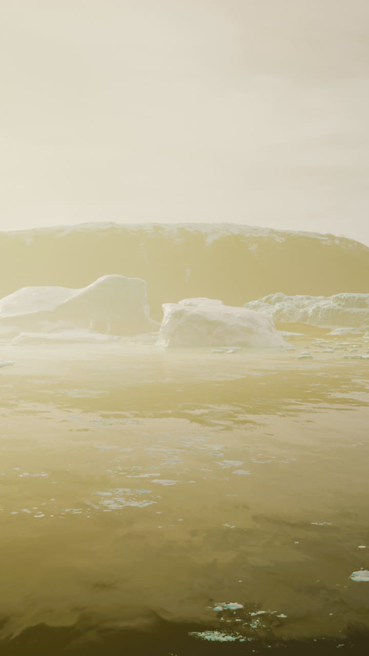 북극 의 빙산 의 놀라운 풍경