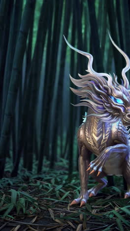 dragons in a bamboo forest
