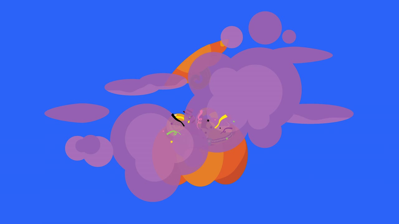 할로윈 애니메이션 과자 폭발