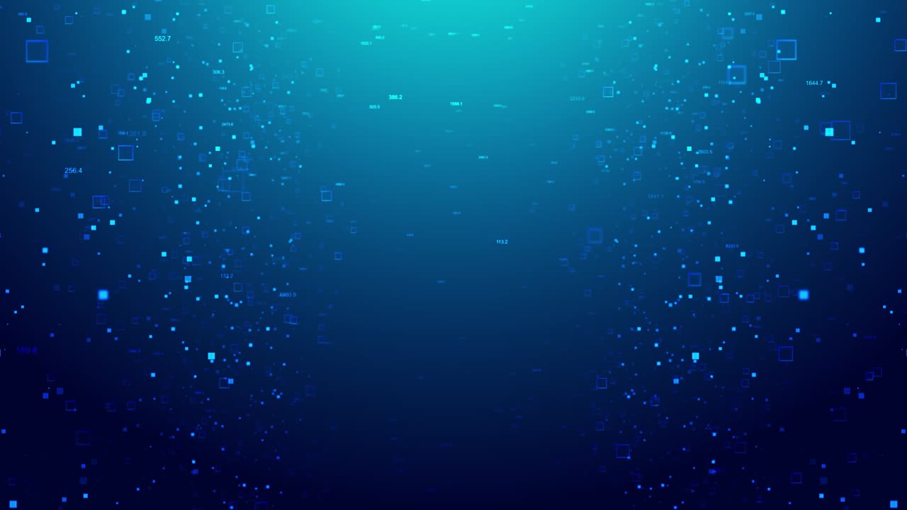 Futuristic graphic geometric blue shining glitter particles 4k 3d background suitable for