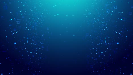 futuristic graphic geometric blue shining glitter particles 4k 3d background suitable for