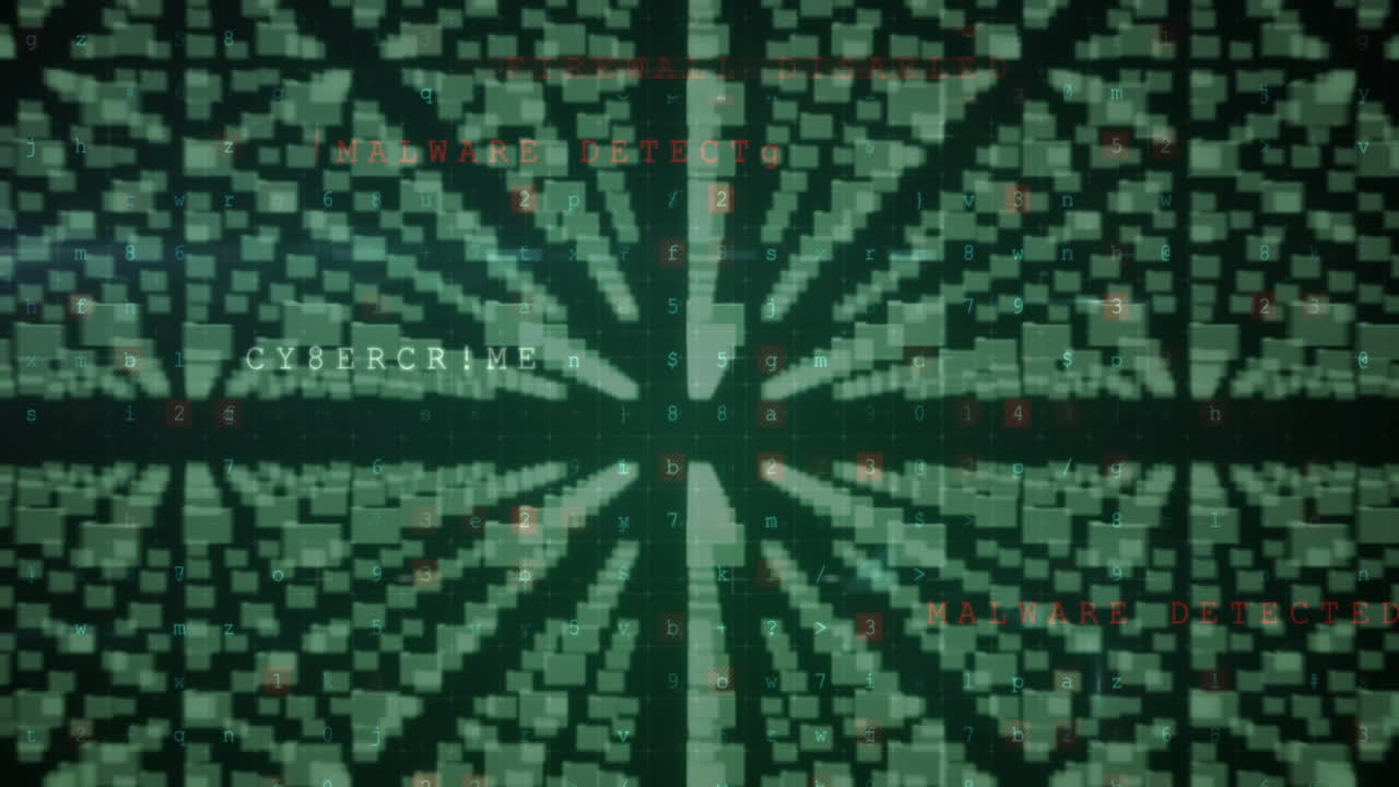 검은색 배경에 보안  ⁇ 락과 데이터 처리의 애니메이션