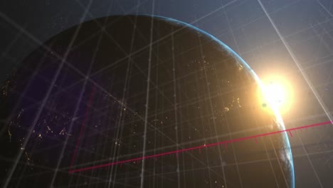 animación de las estadísticas y el procesamiento de datos en todo el mundo