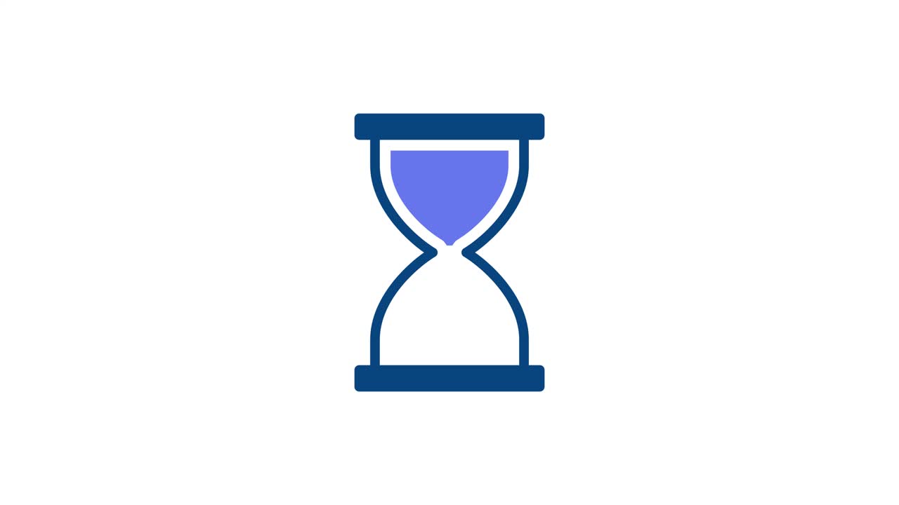 Illustration of a blue hourglass