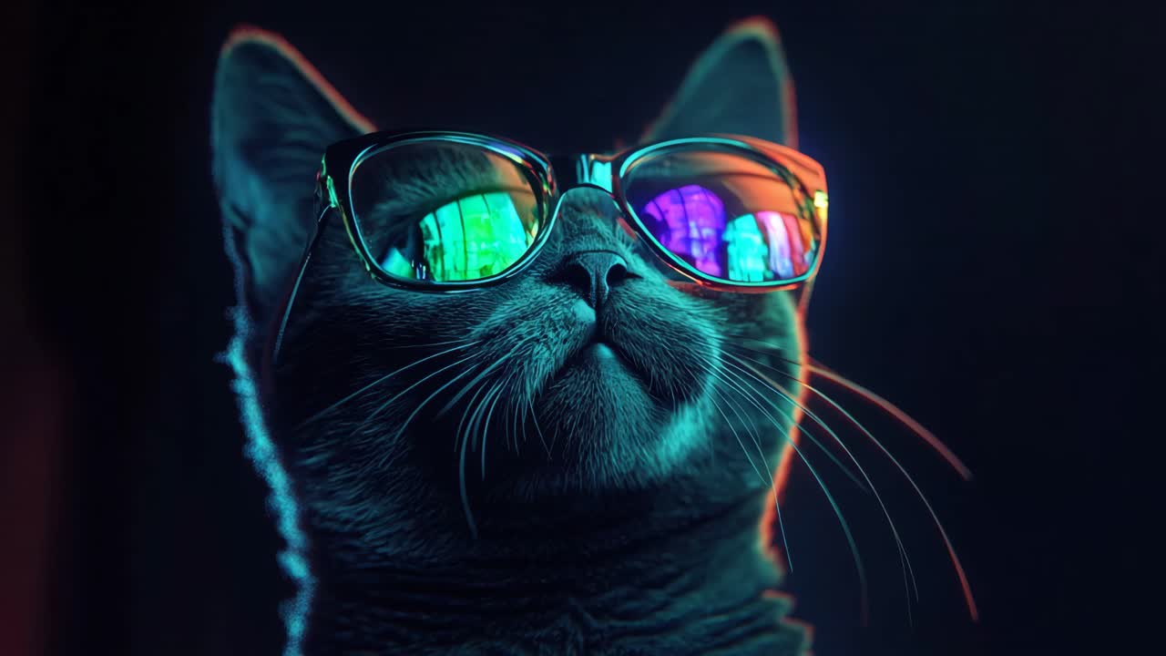 Cool kat med solbriller