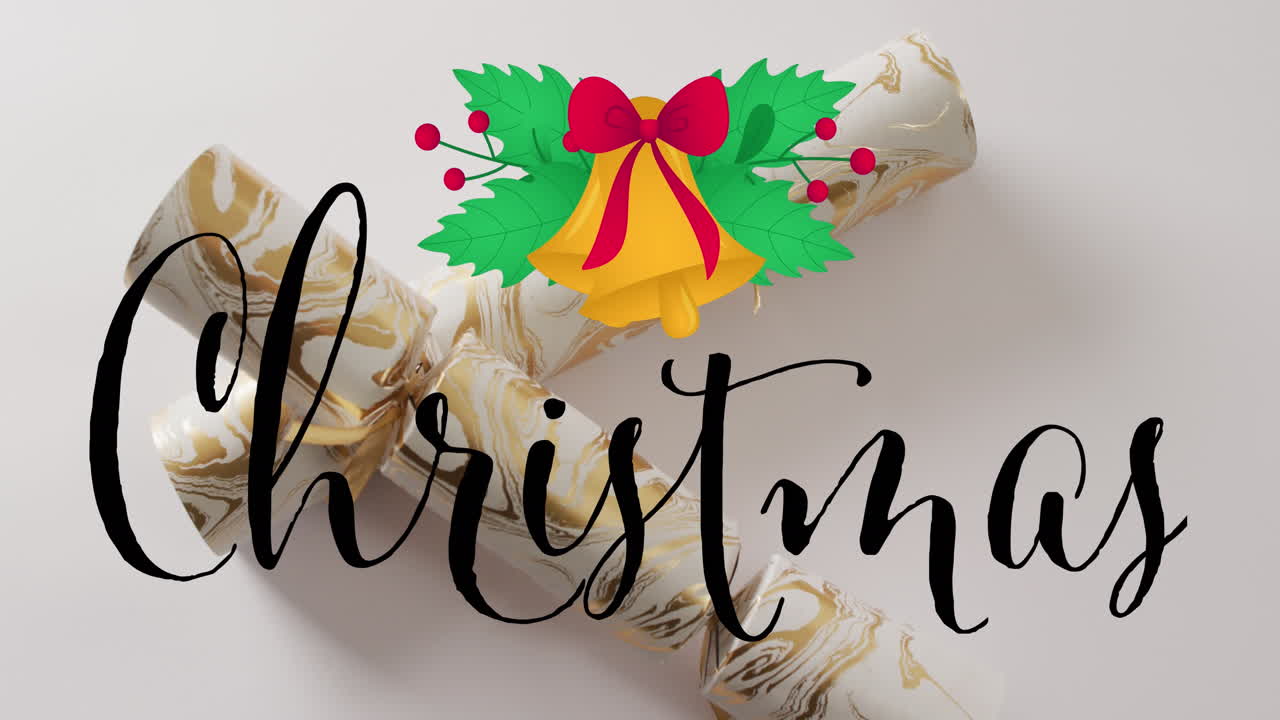animación de felicitaciones de navidad texto sobre decoraciones de galletas de navidad