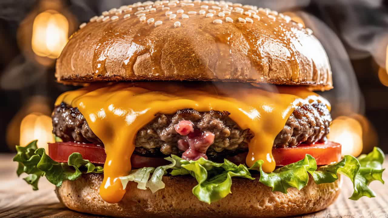 deliciosa hamburguesa con queso