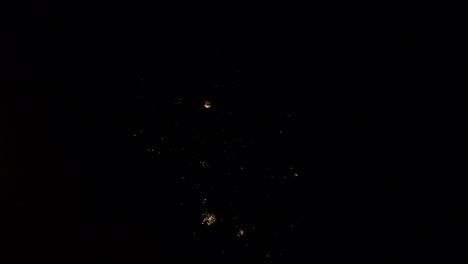 fireworks as seen through a window of a family house