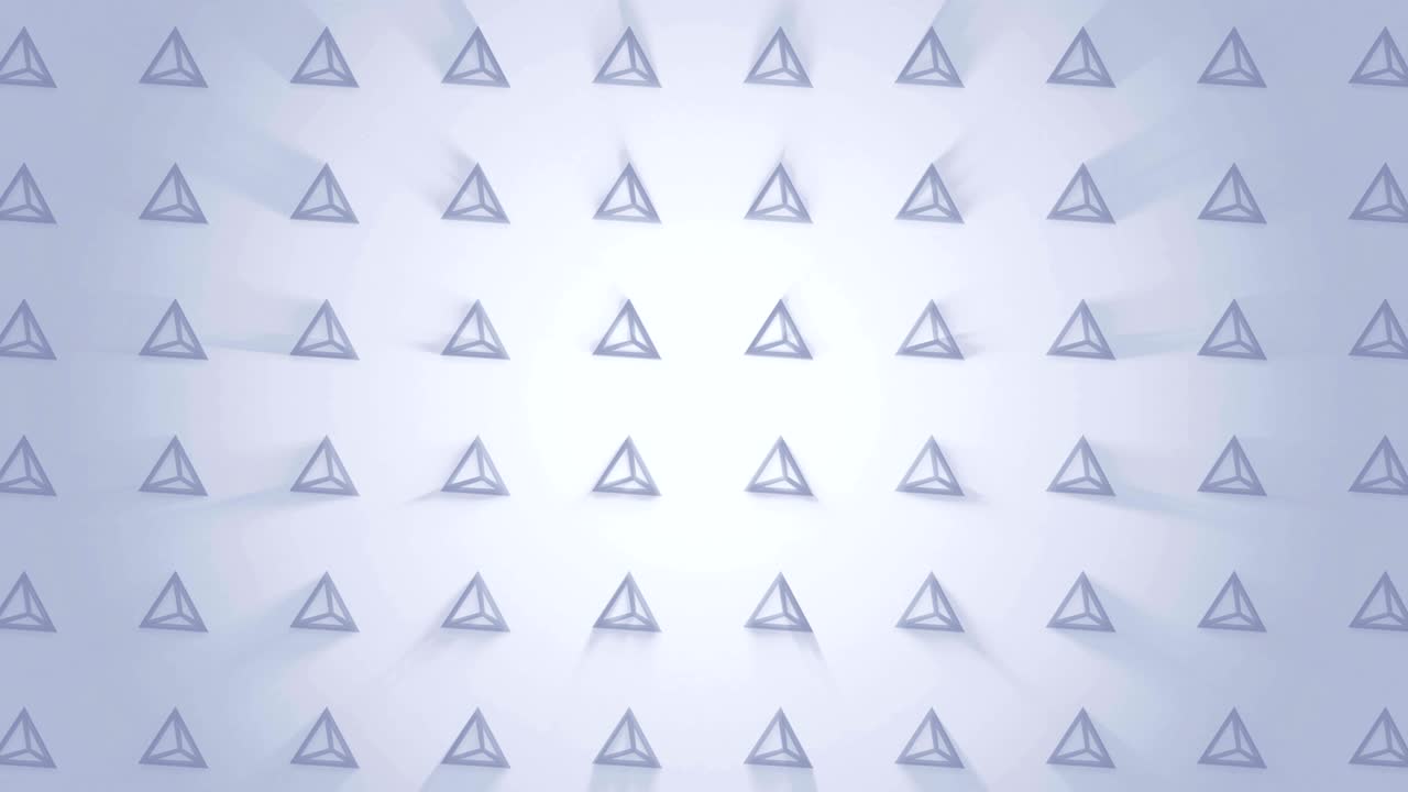 patrón de pirámide geométrica. baile de pirámides. animación de bucle de símbolo de negocio. diseño de red de negocios.