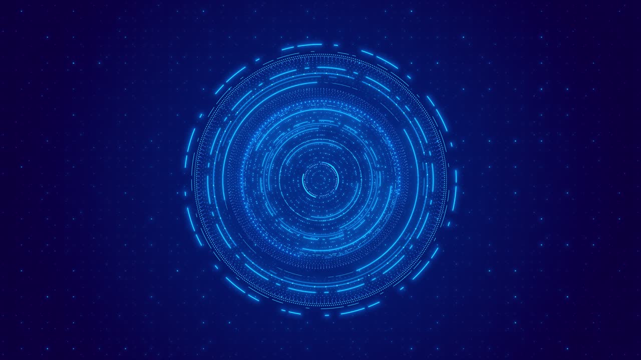 Blue hologram portal magic portal magic circle scifi futuristic background tech animation podium