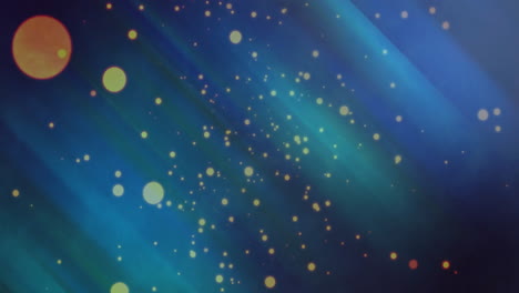 animación de puntos de luz sobre fondo azul