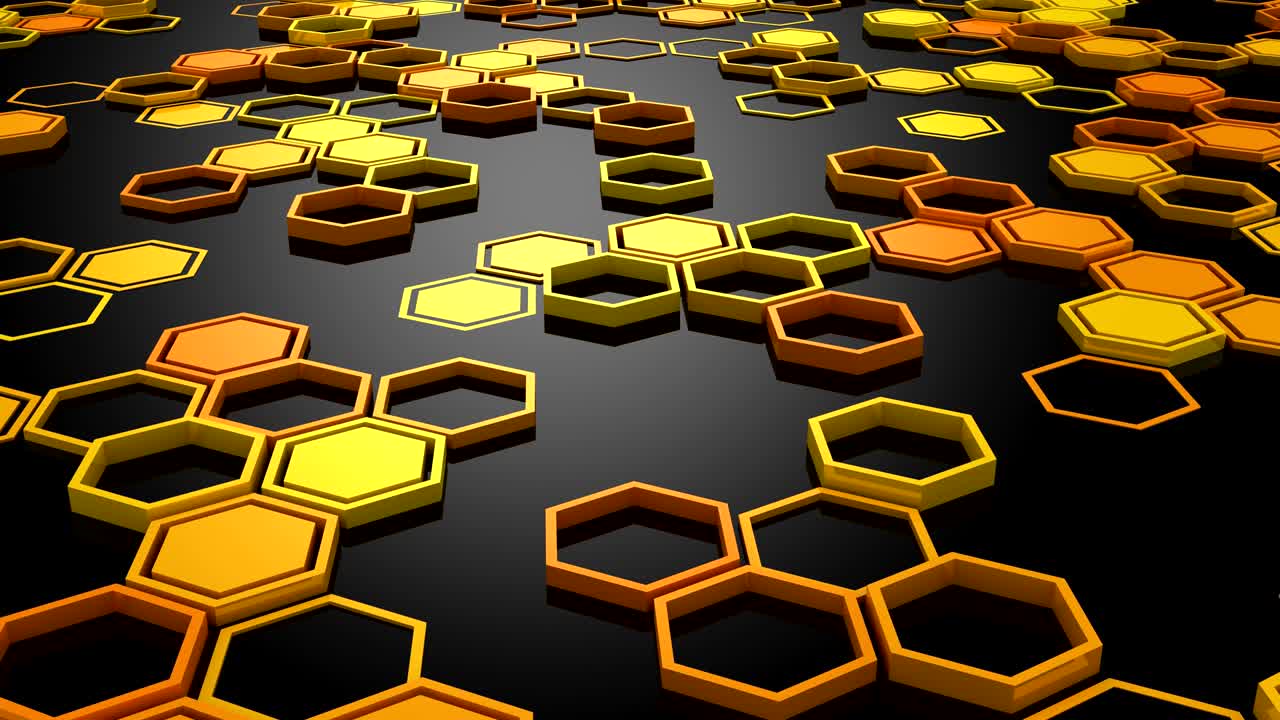 el fondo de los hexágonos