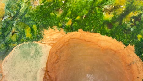 a natural spring with hot water with a high iron content a natural spring with hot water with a high iron content
