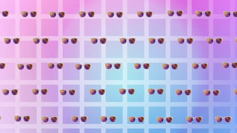 animación de gafas sobre un fondo a cuadros rosado