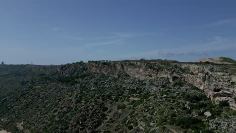 Aerial-shot-in-Dingli-Cliffs-with-passing-cars