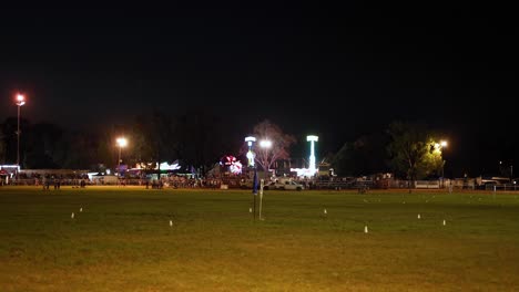 bright lights and attractions at night festival