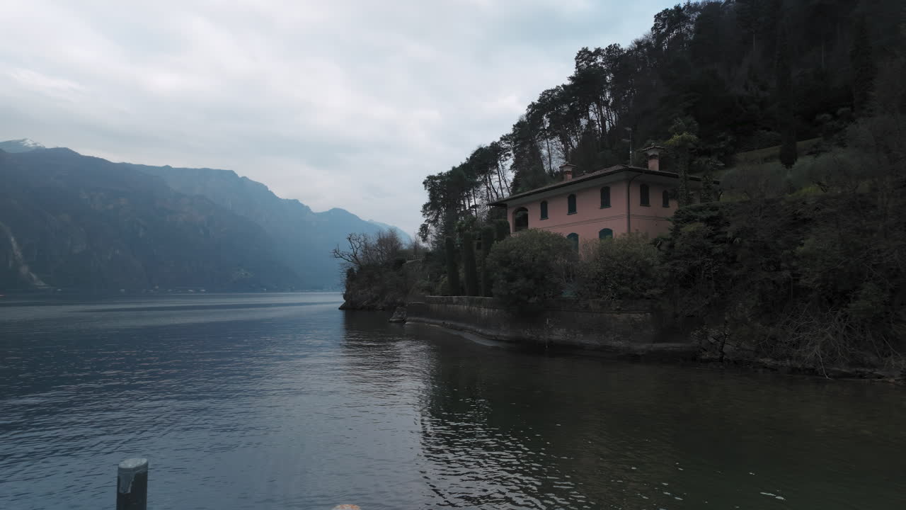 Edge of Bellagio on a cloudy day, Lake Como, Italy