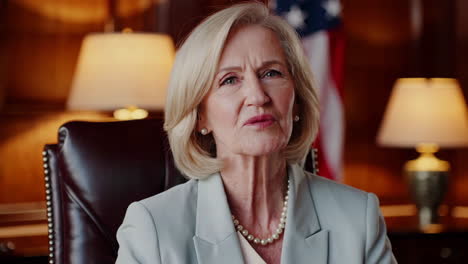 female government official at work