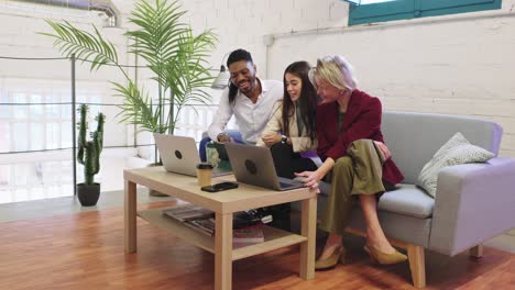 team collaborating in office