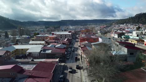 drone shot of the magical town of creel, chihuahua