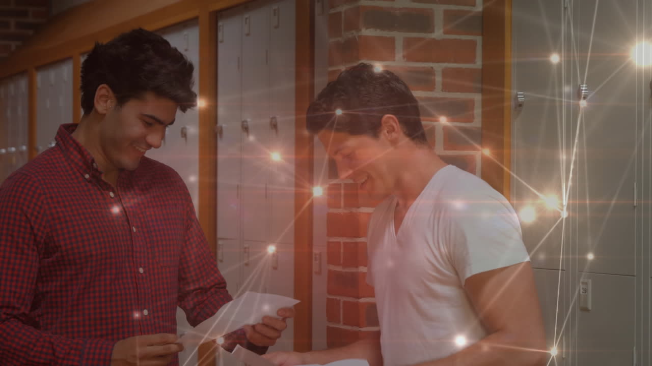 animación de la red de conexiones sobre los estudiantes varones