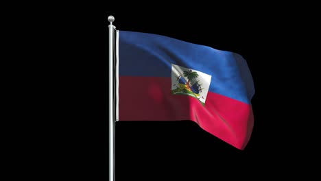 fondo de animación de la bandera de haiti 4k