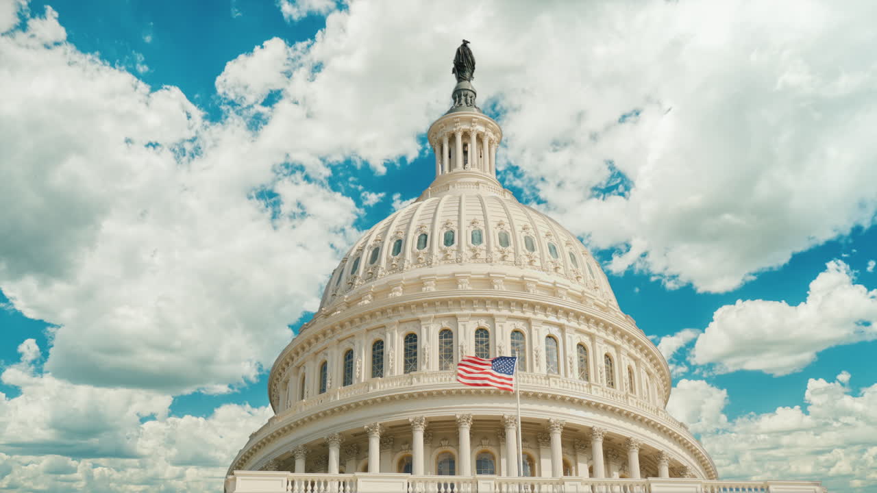 lapso de tiempo de la cúpula del edificio del capitolio