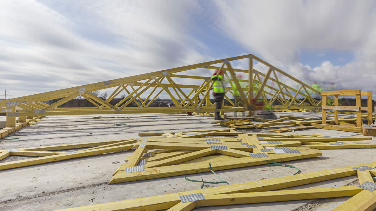 marcos de construcción de progreso de infraestructura revolucionaria timelapse