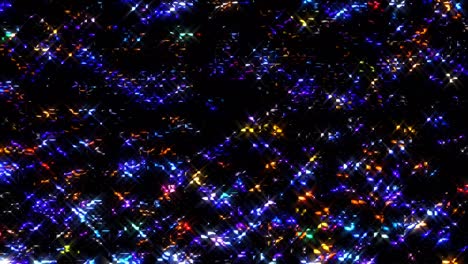 movimiento de onda de puntos, colorido, sobre fondo negro