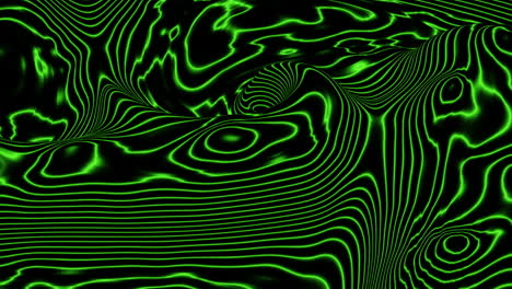 ondas verdes futuristas en degradado negro