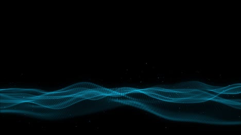 digital data flow network hitech information flow line landscape wave big data technology